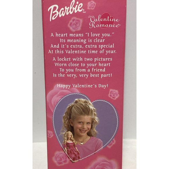 New-In-Box Mattel Valentine Romance Barbie Doll w/ Locket - #B1805 Vintage 2003 - Picture 6 of 14